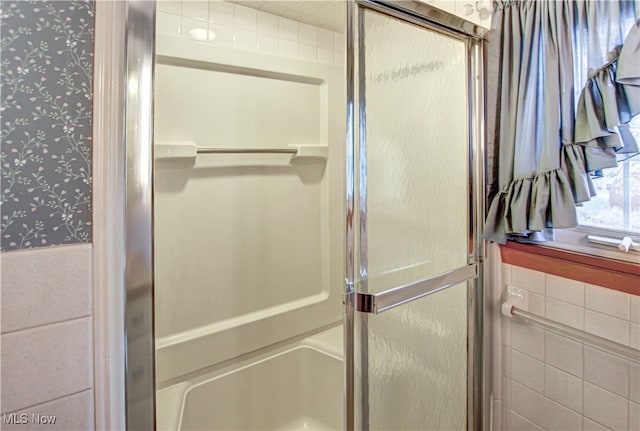 bathroom with walk in shower