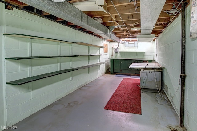 view of basement