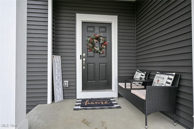 view of doorway to property