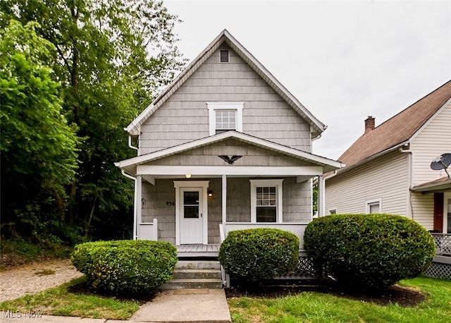 bungalow with covered porch