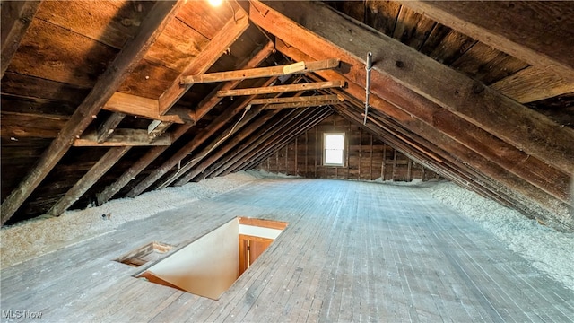 view of attic