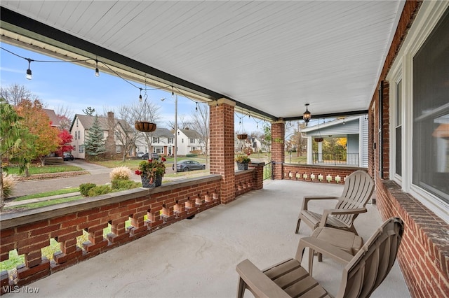 view of patio featuring covered porch