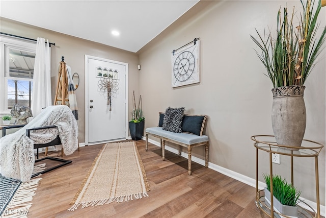 entryway featuring light hardwood / wood-style floors