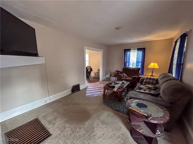 view of carpeted living room