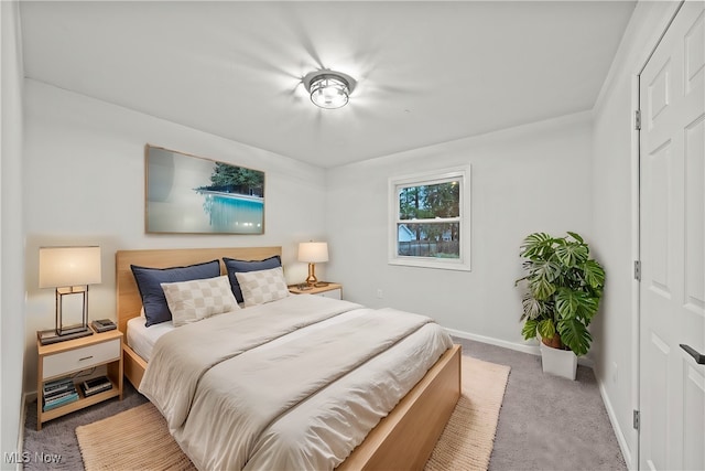 bedroom featuring carpet