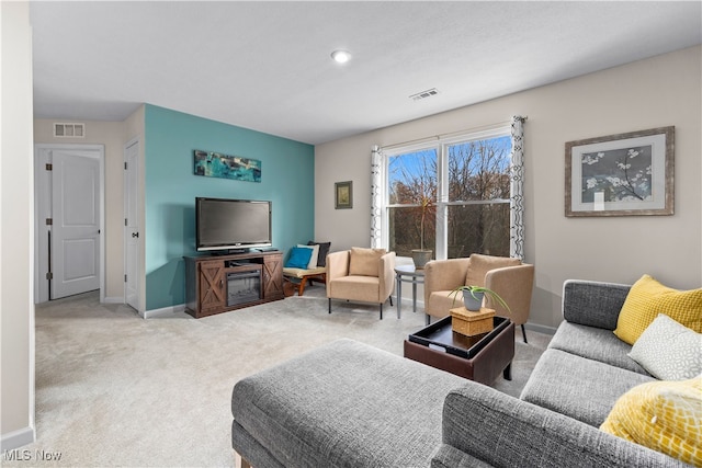 view of carpeted living room