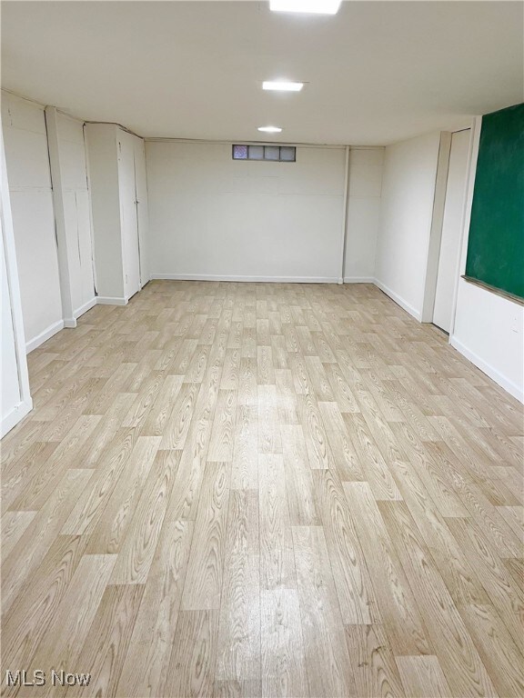 interior space featuring light wood-type flooring