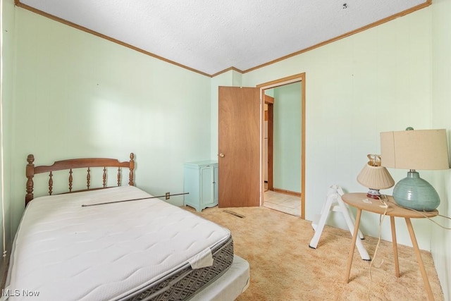 18061 Derr Ave, Beloit, OH 44609 - bedroom with ornamental molding, carpet, and a textured ceiling