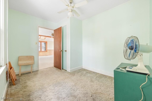 18061 Derr Ave, Beloit, OH 44609 - bedroom with carpet floors, baseboards, and ceiling fan