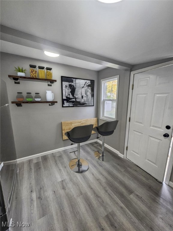 dining room featuring wood-type flooring