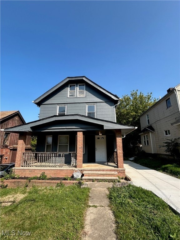 view of front of home with a porch