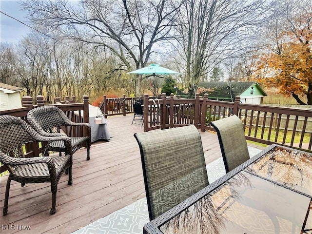 view of wooden terrace