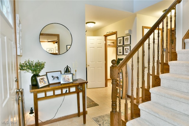 view of tiled entryway