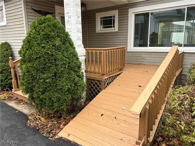 view of wooden terrace