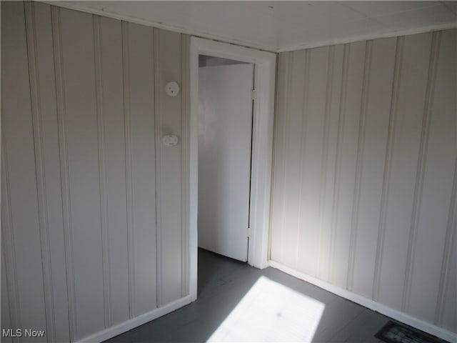 view of spare room