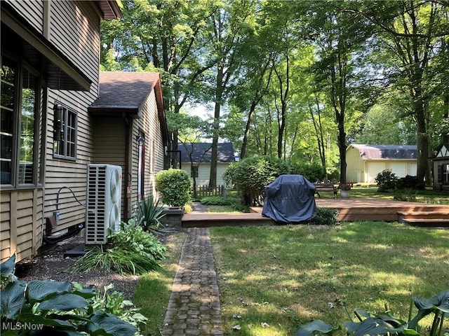 view of yard with ac unit