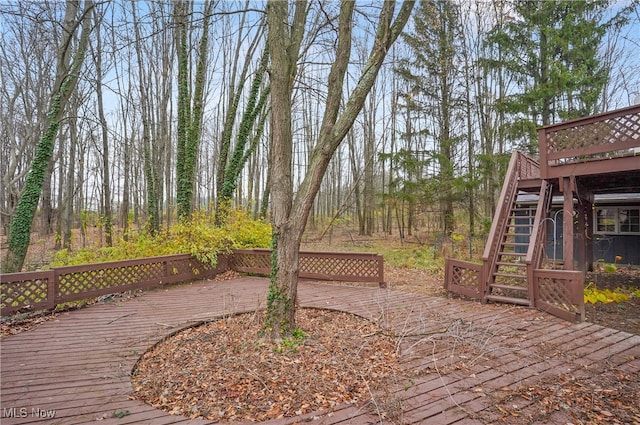 view of wooden terrace