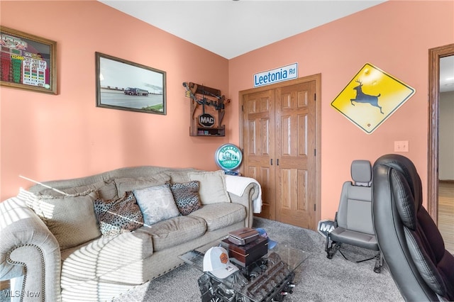 view of carpeted living room