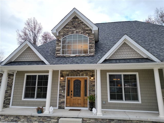 view of front facade with a porch