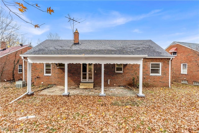 rear view of house with a patio