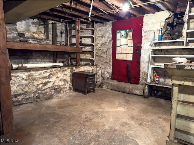 view of basement