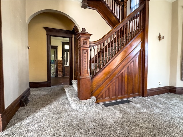 stairs with carpet