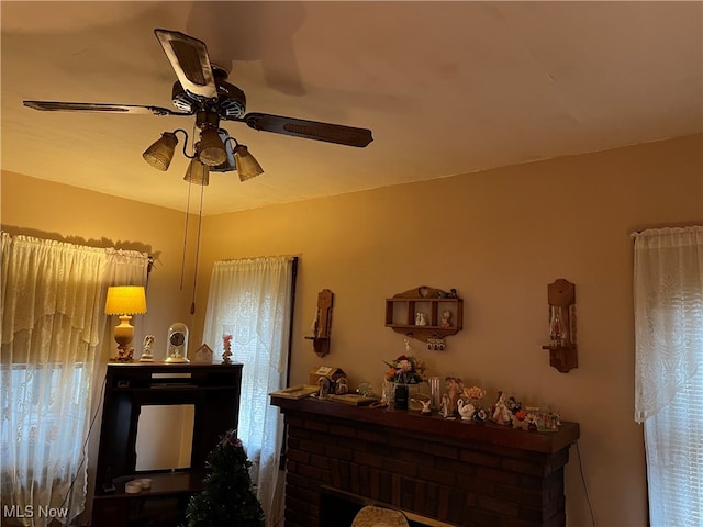 details with ceiling fan