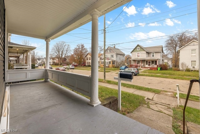 view of patio with a porch