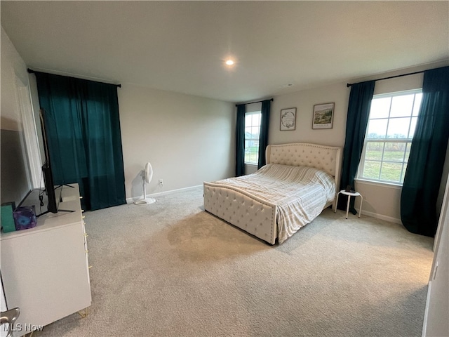 view of carpeted bedroom