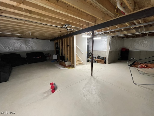 view of basement