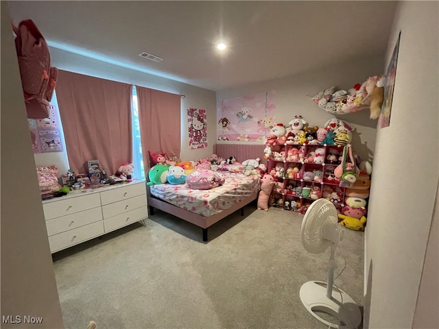 view of carpeted bedroom