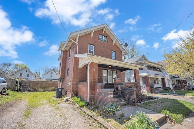 view of front of house with a porch