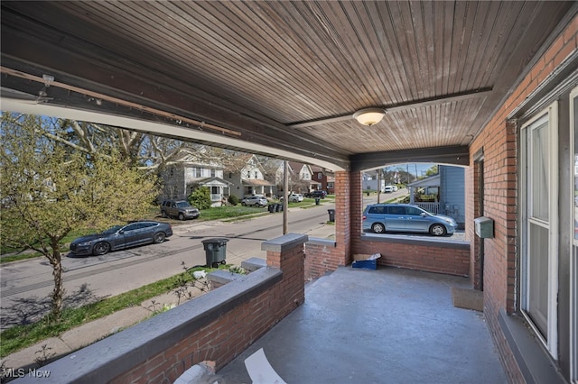 view of patio with a porch