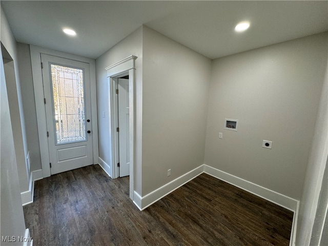 entryway featuring dark hardwood / wood-style floors