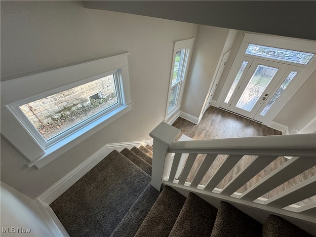 foyer with hardwood / wood-style floors