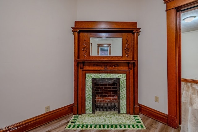 room details with hardwood / wood-style flooring