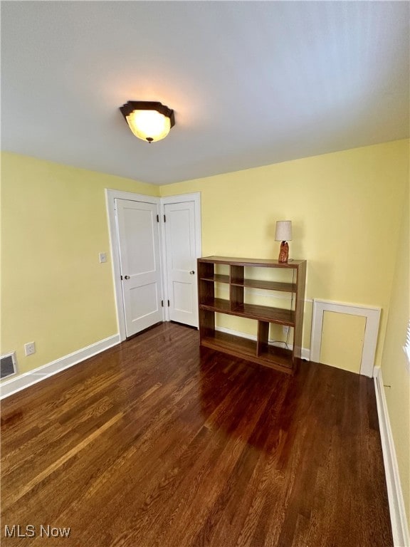 interior space featuring dark hardwood / wood-style floors