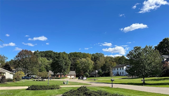 surrounding community featuring a lawn