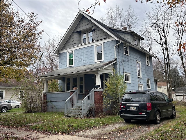 view of front of house with covered porch