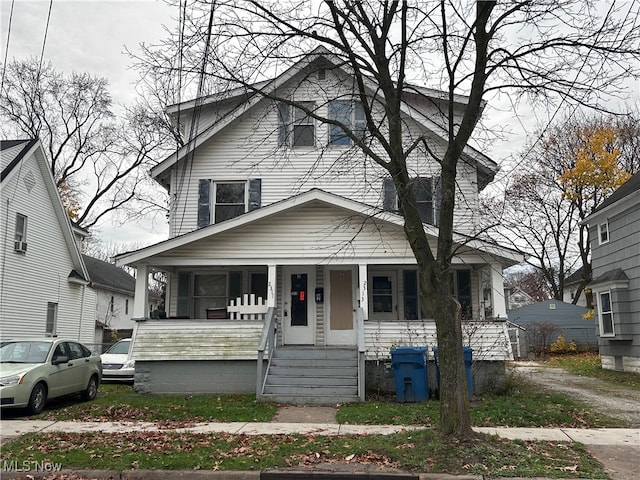 view of front of property with a porch