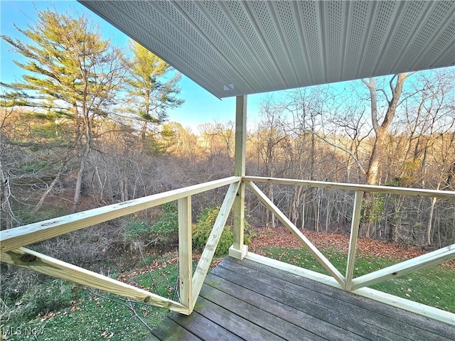 view of wooden terrace