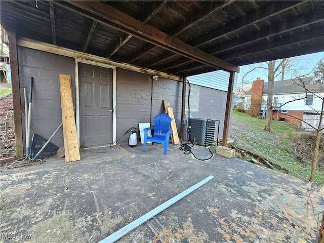 view of patio / terrace with central air condition unit