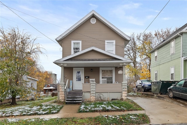 bungalow-style house featuring a porch