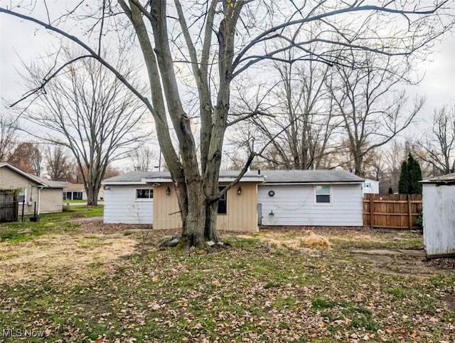 view of back of property