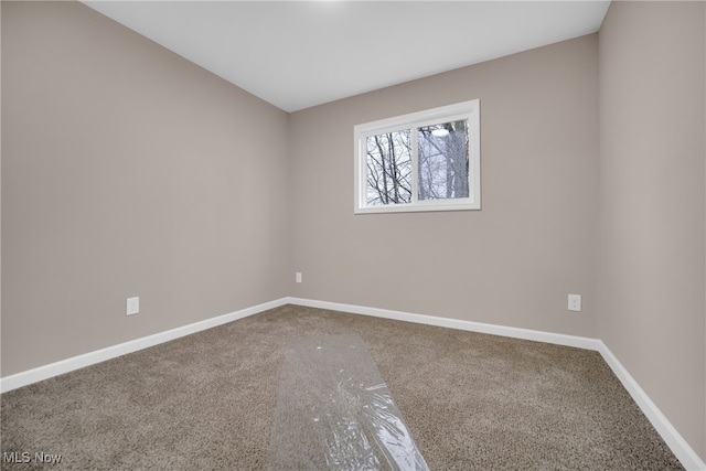 view of carpeted empty room