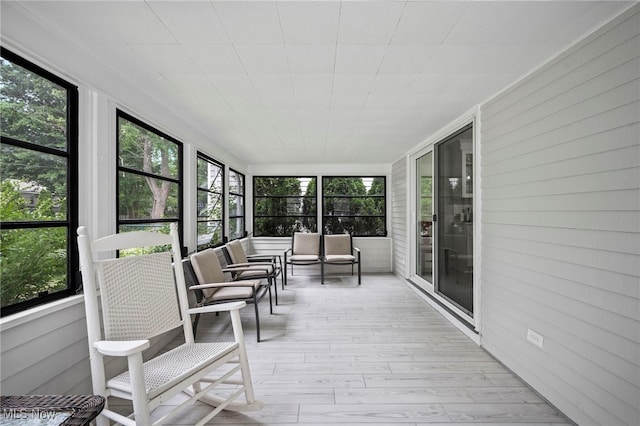 view of sunroom