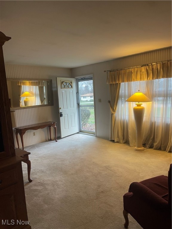 view of carpeted living room