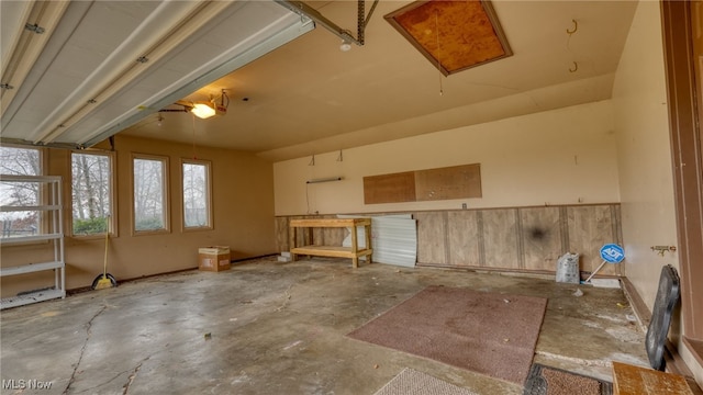 miscellaneous room with concrete flooring