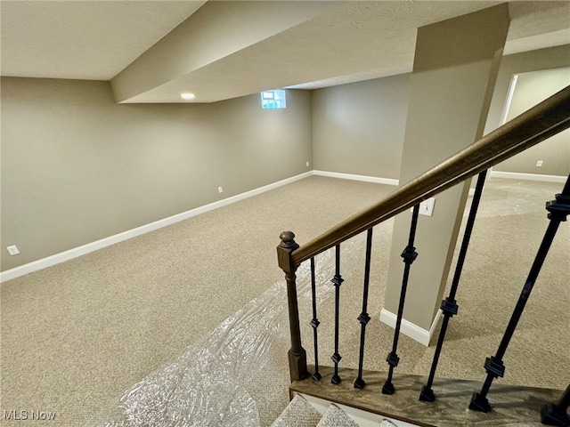 stairway with carpet