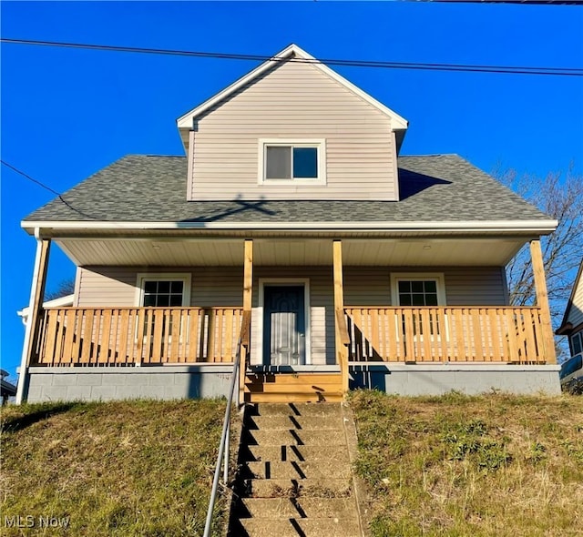 view of front facade with a porch